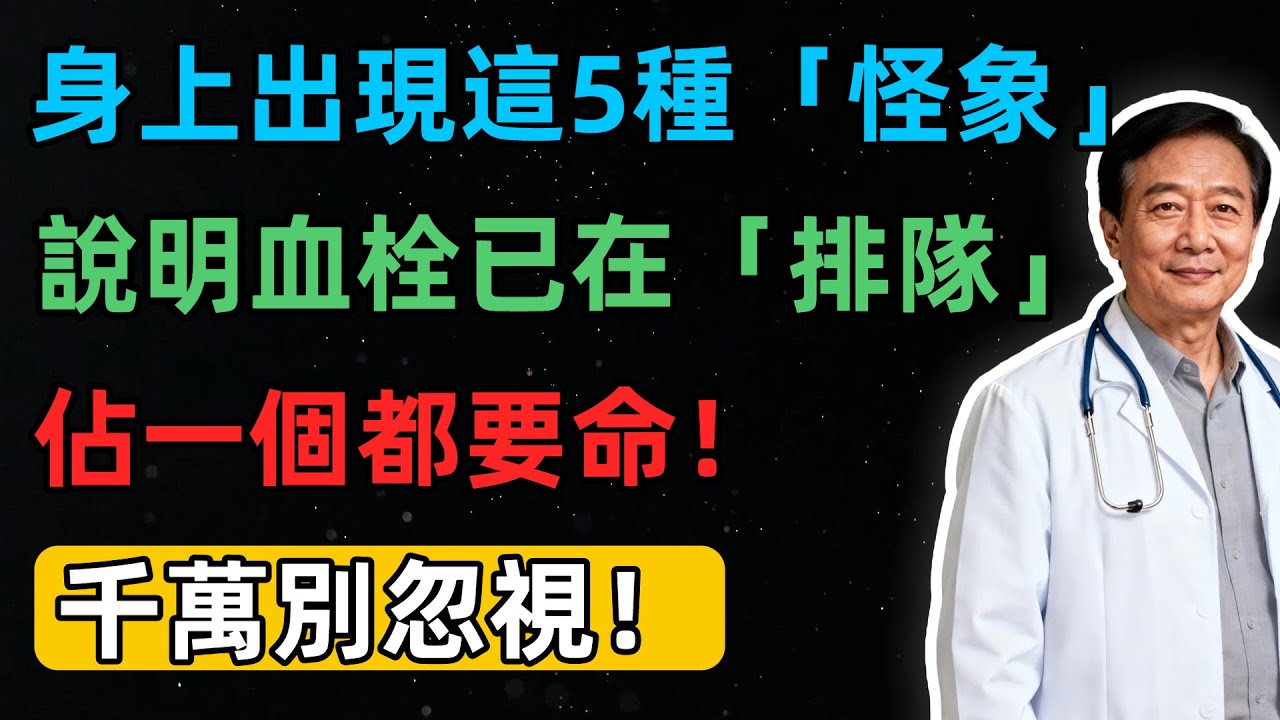 血管堵沒堵，看這5處就知道！身上出現這5種「怪象」，說明血栓已在「排隊」！醫生警告：這不是老了，是血管的最後求救！