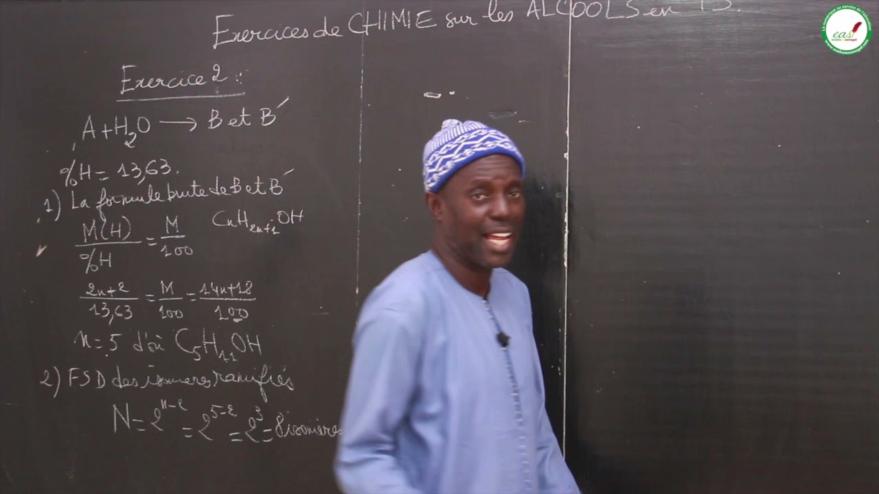 Exercices - Terminale S - PC : Les alcools / Suite 2 / M. Diop