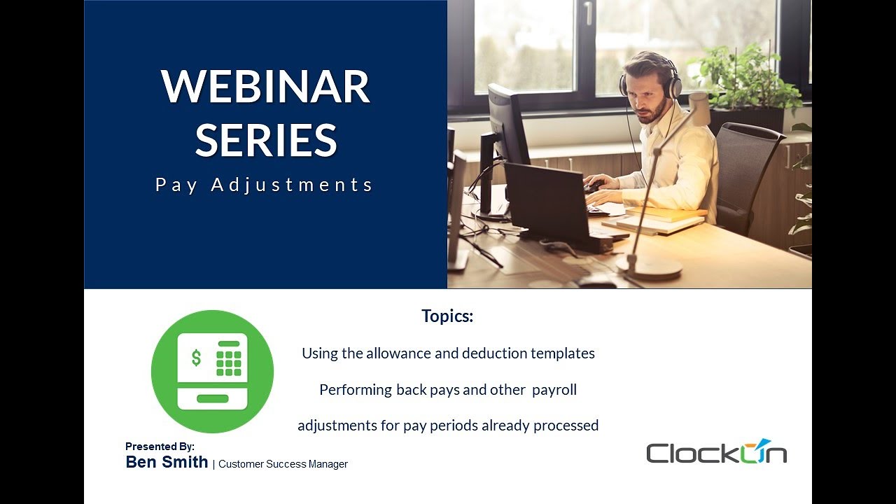 Webinar - Pay Adjustments