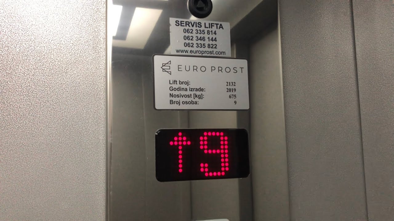 Brand new 2019 EuroProst Elevator at residential building, Tuzla, Bosnia