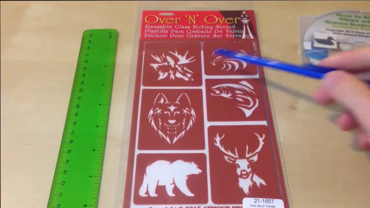 Wild Animal Reusable Stencils for Glass Etching, Sandblasting, Painting, & More
