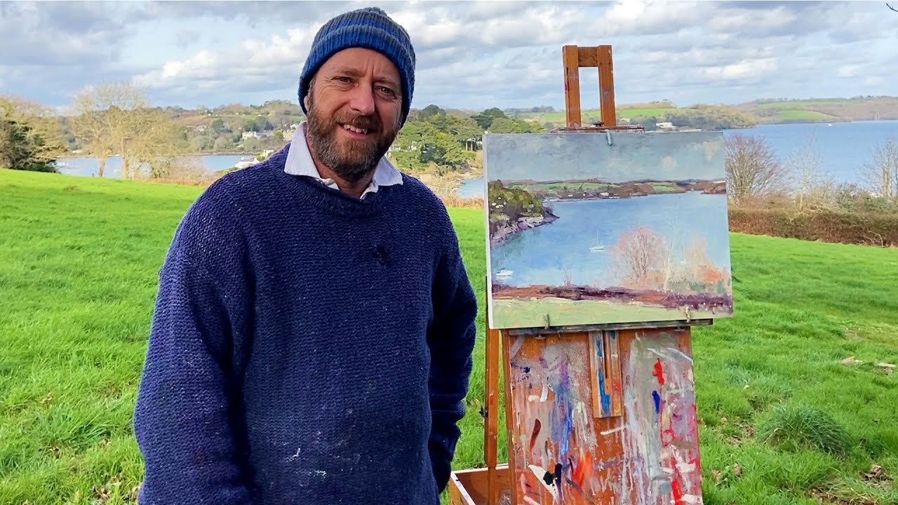 PLEIN AIR PAINTING - Fal River Cornwall landscape in oils
