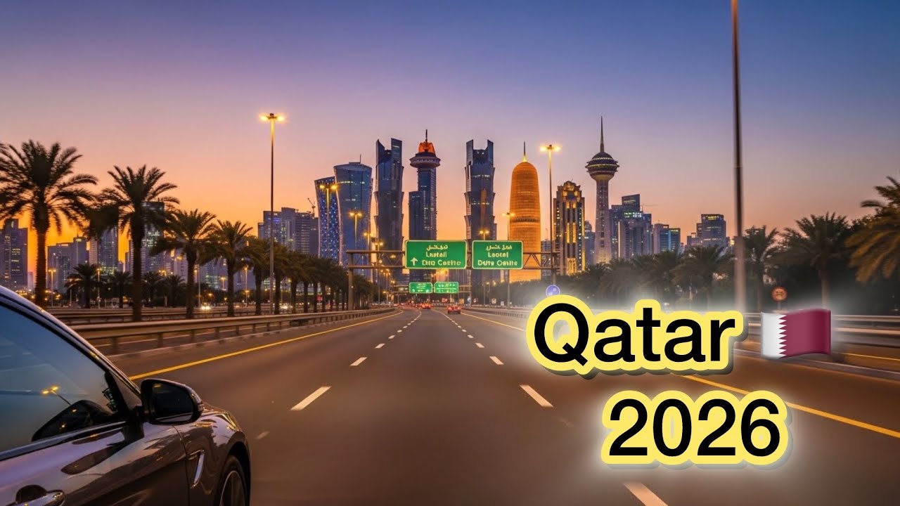 Qatar 2026 Driving Tour | Doha City & Highway Views 4K