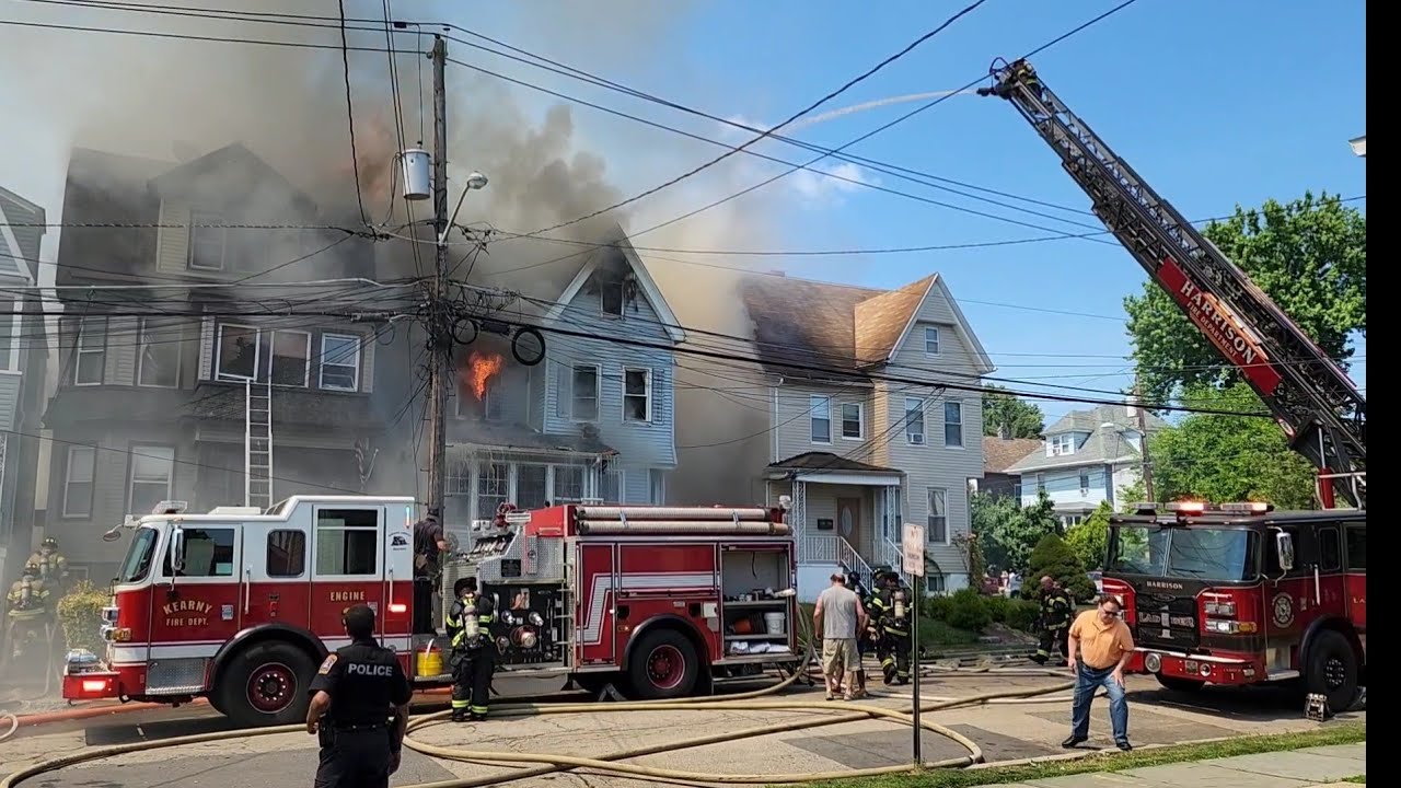 5 Alarm Fire Destroys 2 Houses On Laurel Ave Kearny Nj P1 6-26-22