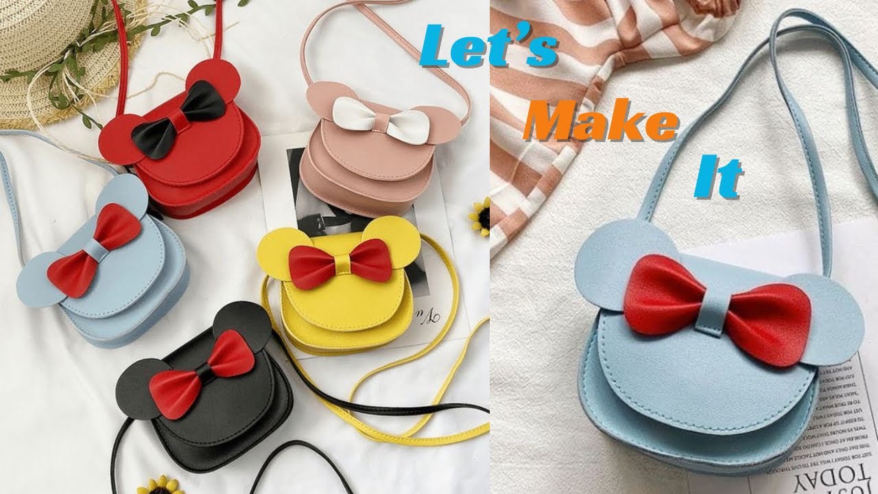 Children’s Cute Bow Decor Crossbody Bag Tutorial | how to make a mini bag easy #mjeasycraft