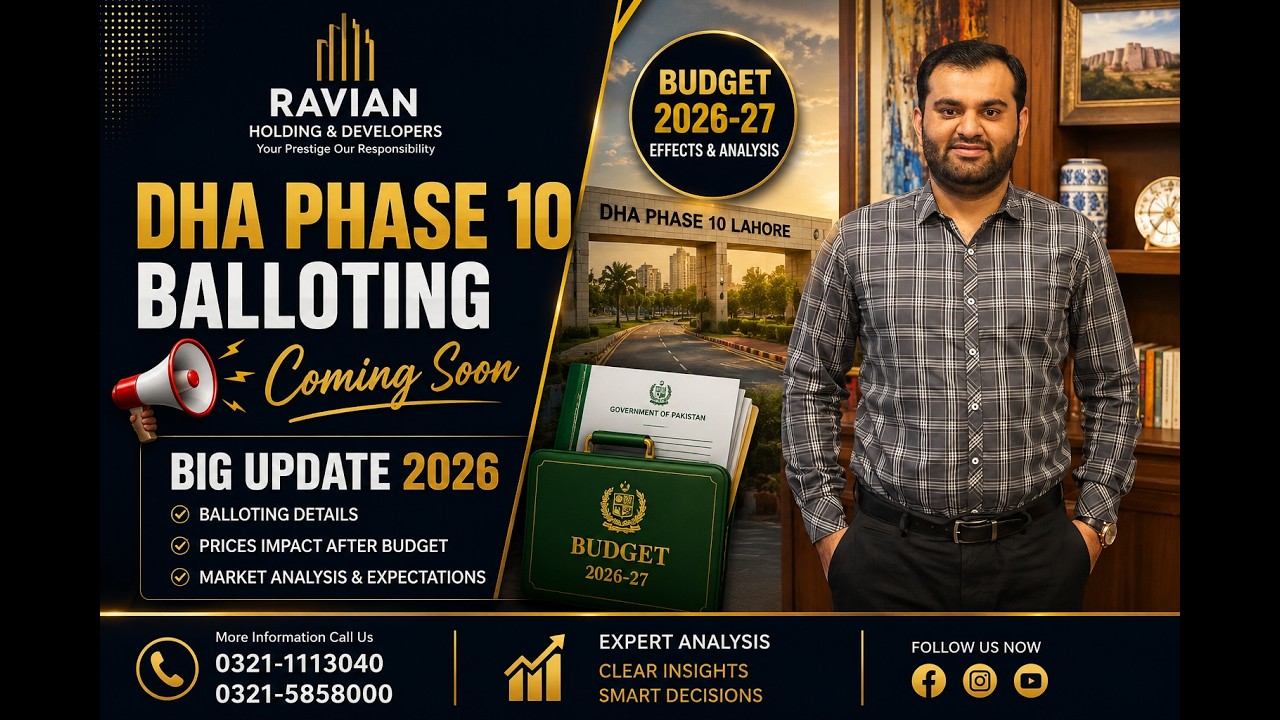 🔥 DHA Phase 10 Lahore Files Balloting 2026 | Budget 2026-27 Impact | Buy or Wait?