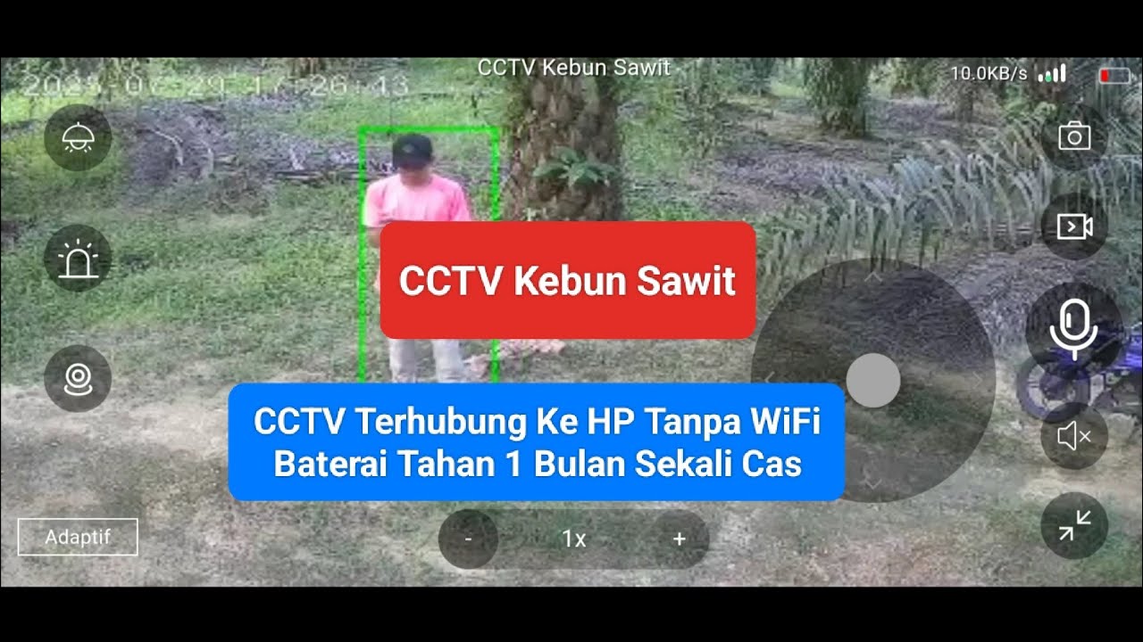 CCTV Kebun Sawit, Terhubung Ke HP Tanpa WiFi & Baterai Tahan 1 Bulan Sekali Cas
