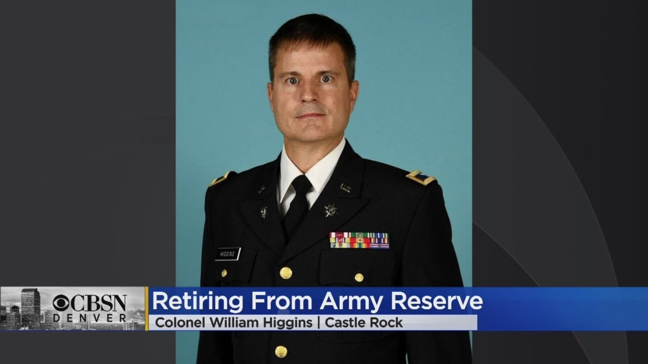 Colonel William Higgins Is Retiring From The Army Reserve After 32 Years Of Service
