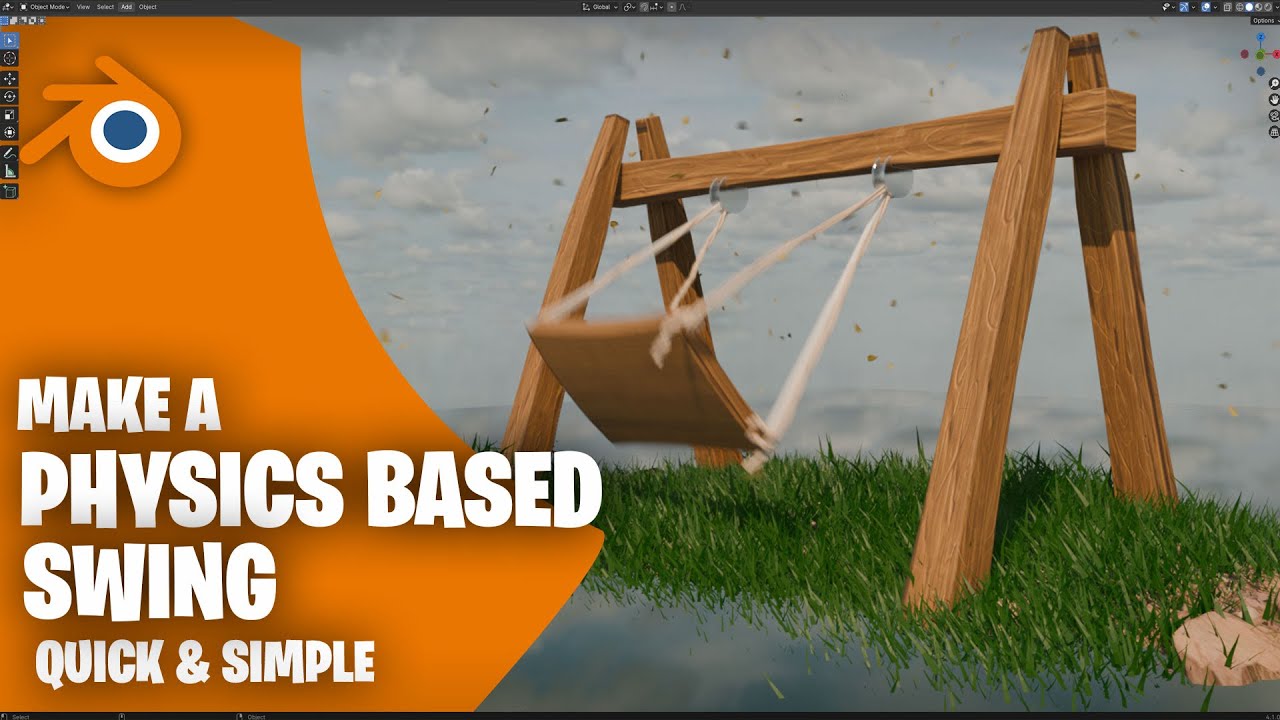 Quick tutorial how to make a physics based swing in blender