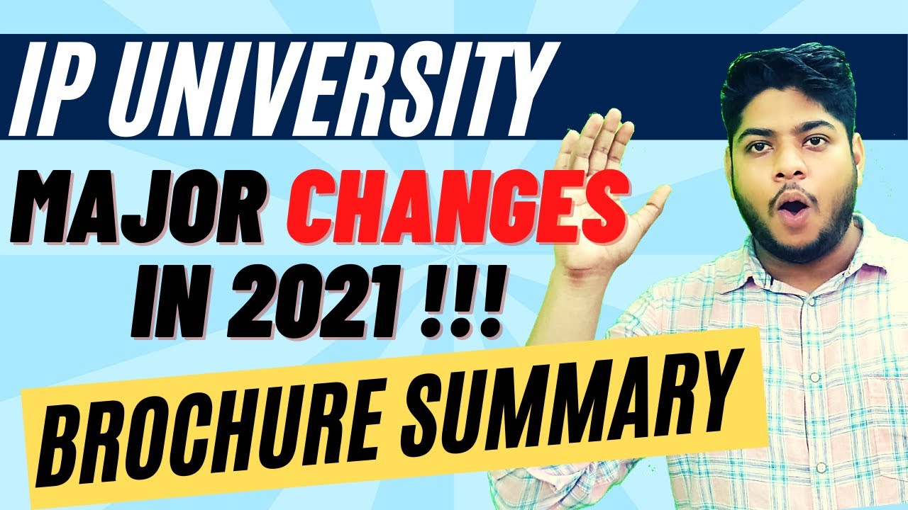 MOST IMPORTANT-IP University admission 2021|Major changes|New courses and fees Details