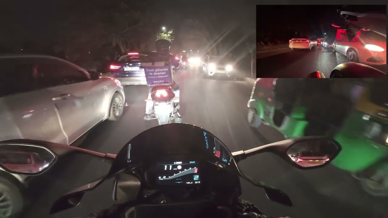 25Feb2026 - BMW S1K Bangalore Biker - Daily Ride - Front POV With Reverse POV - Home To Meet Friend