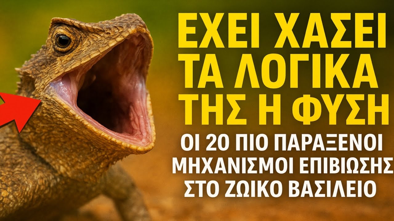 Έχει χάσει τα λογικά της η Φύση; Οι 20 πιο παράξενοι μηχανισμοί επιβίωσης στο ζωικό βασίλειο.