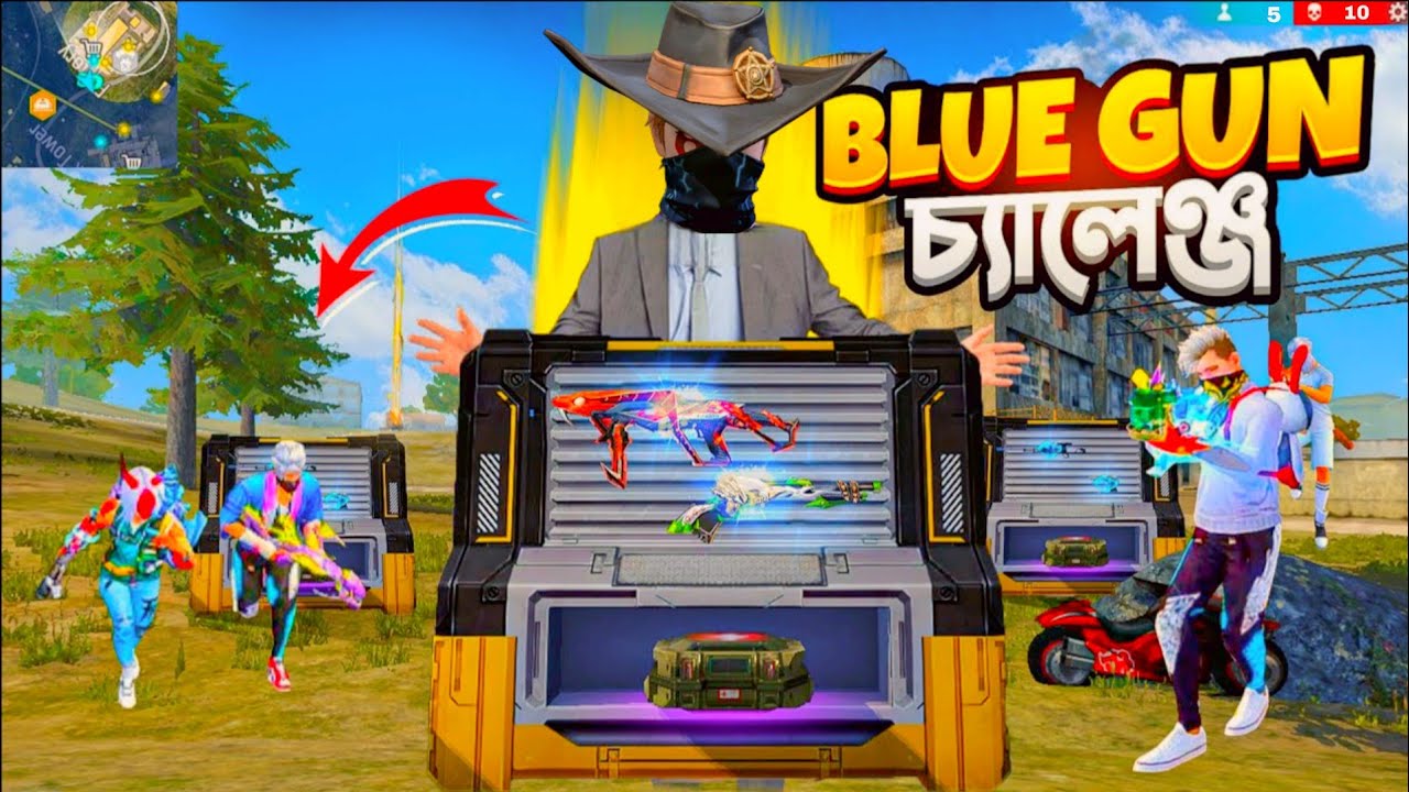 Blue gun চ্যালেঞ্জ। Blue gun Challenge ❤️ Gaming with Sagor ❤️