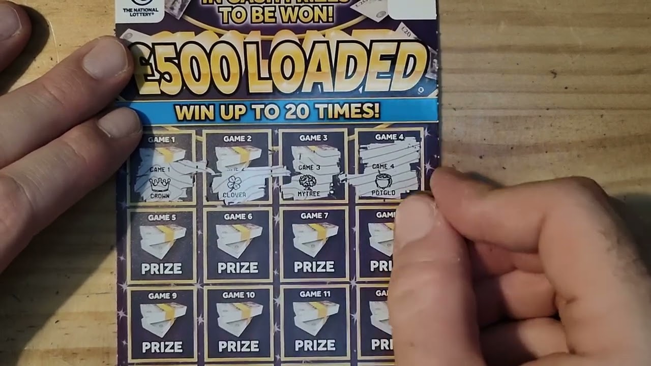 new &pound;500 loaded scratch cards on a Thursday 23rd 2022 &pound;10 in play