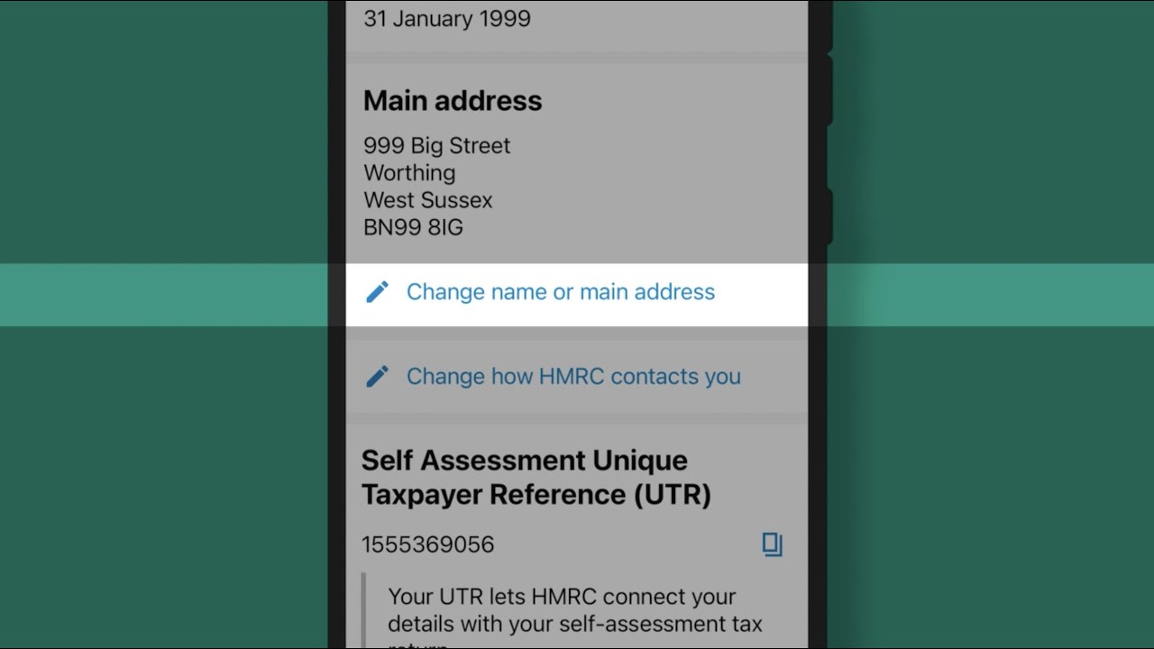 How can I update my personal details on the HMRC app?