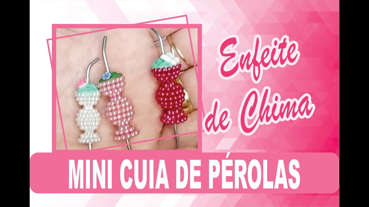 MINI CUIA DE PÉROLAS  ENFEITE DE CHIMA COM PÉEROLAS CRAQUELADAS (FÁCIL)