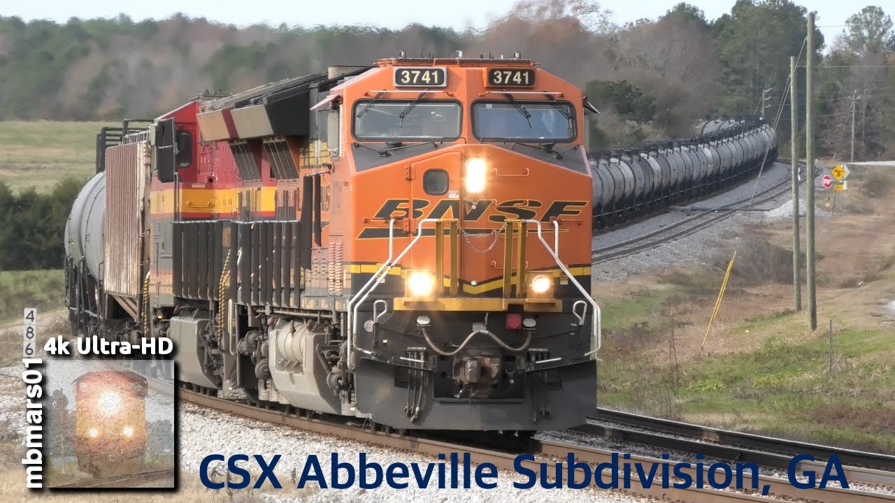 [8g][4k] Enjoying to Watch Trains Go By, CSX Abbeville Subdivision, GA 12/13/2024
