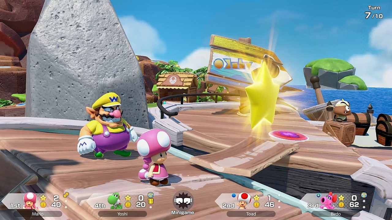 Super Mario Party Jamboree TV #45 Goomba Lagoon Toadette vs Toad vs Birdo vs Yoshi
