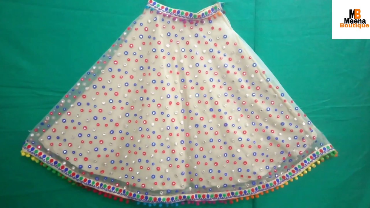 ऐसे बनाएं अपने Kids के लिए Designer Lehenga cutting and  stitching | umbrella cut lehenga