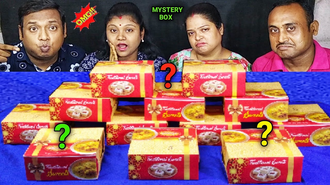 MYSTERY BOX FOOD CHALLENGE / CHICKEN LOLIPOP CHOWMEIN PANIPURI EATING CHALLENGE / food family & more