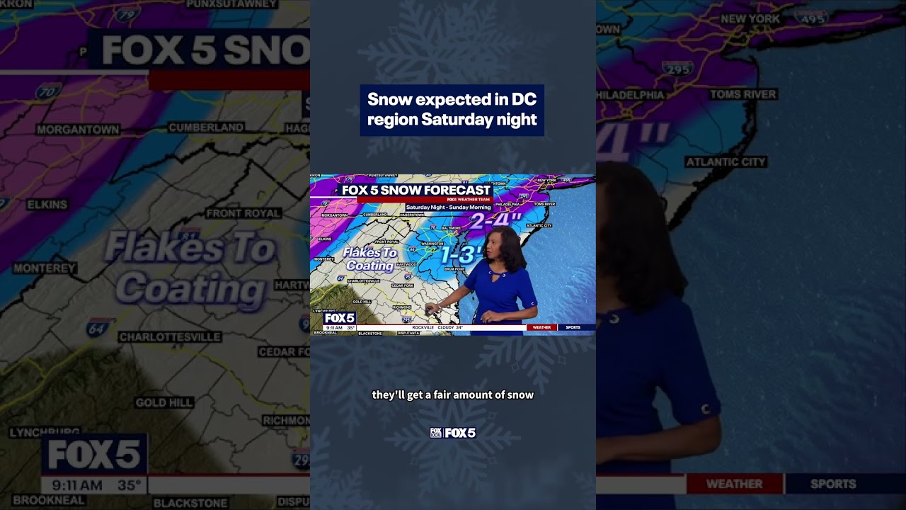 Snow expected tonight across DC, Maryland, Virginia