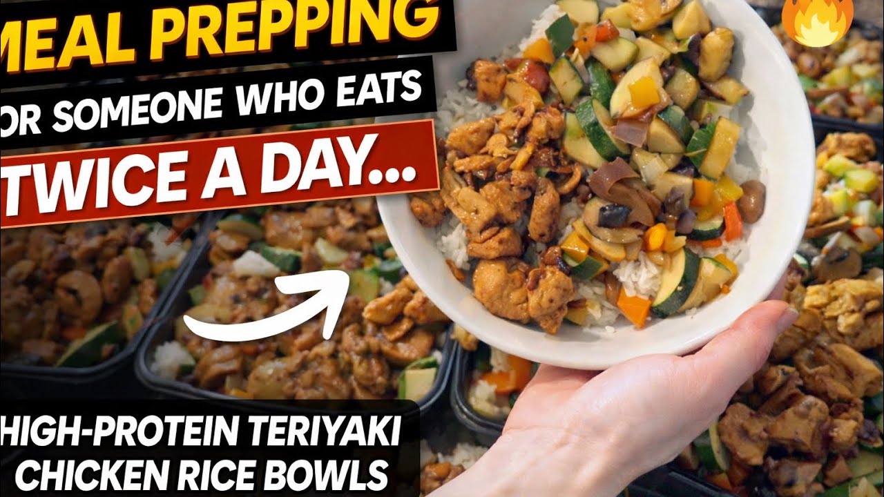 Healthy High-Protein Teriyaki Chicken Meal Prep (Rice & Veggies)