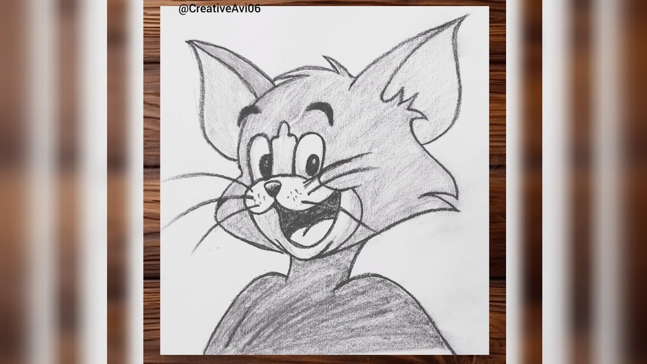 How to draw a Tom # sketch of Tom # Tom drawing # cute Tom 