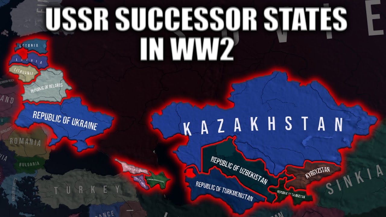 What if all Soviet Successor States were in WW2 - Hoi4 Timelapse