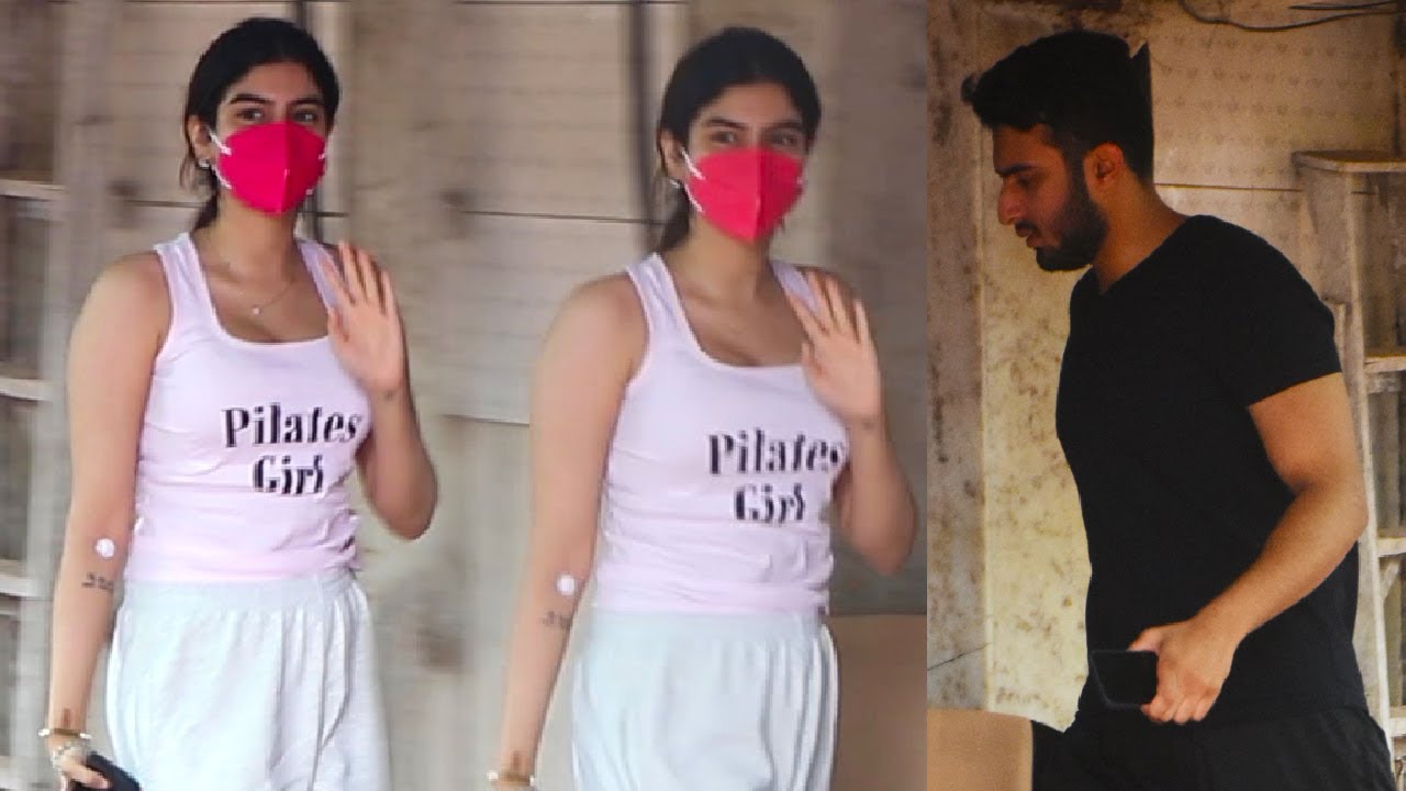 Firts Time Khushi Kapoor Came With Her Boyfriend Shane Gregoire Snapped At Pilates Class