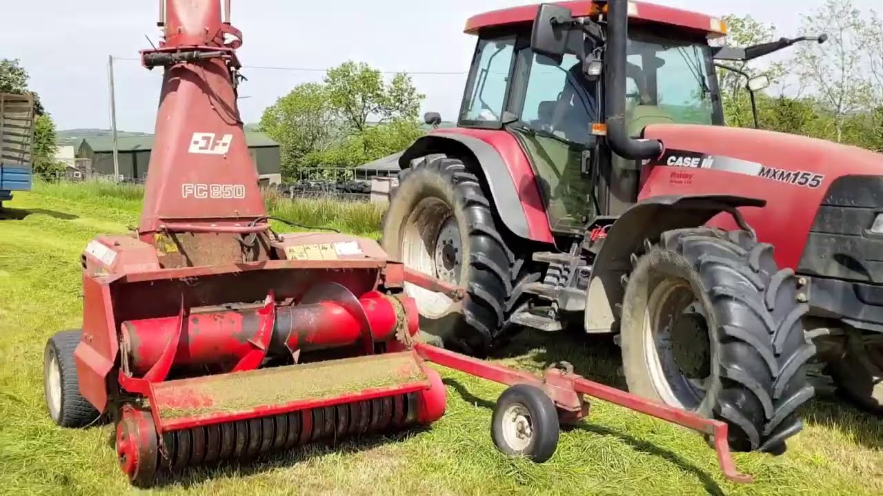 Pat Callaghan Silage 2020. JF850. Case mxm 155. Crosskeys, Co Cavan