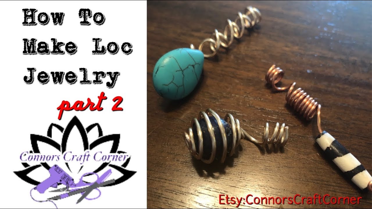 DIY Loc Jewelry Copper Coil With A Bead | How To | All Hair Types | Part 2
