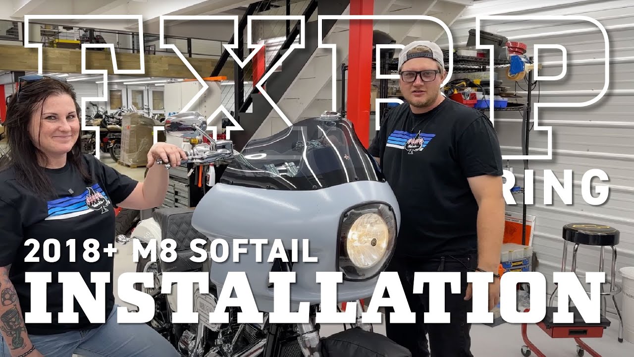 Установка обтекателя M8 Softail FXRP 2018+