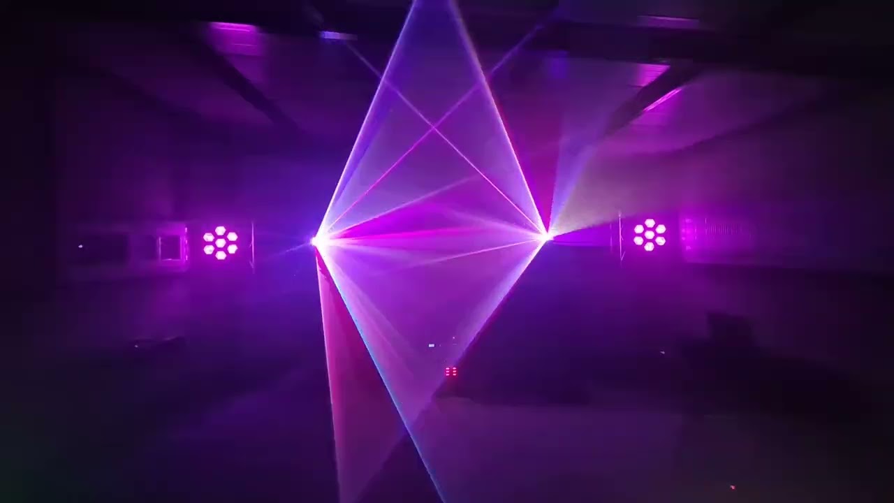LASER SHOW Ehaho DJ Discolicht Partylicht L2600 ASHLGQB 2024 Bühnenlicht, 7 Retro-Blitzlichter, RGBW