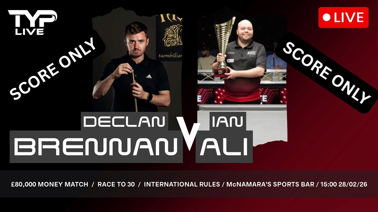 Declan Brennan v Ian Ali Score Only / £60,000 Money Match / McNamara's Sports Bar