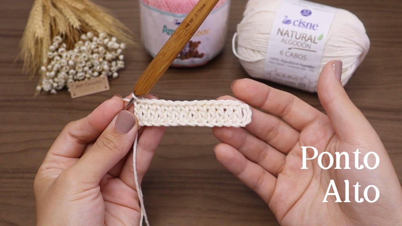 PONTO ALTO PARA INICIANTES | CROCHÊ