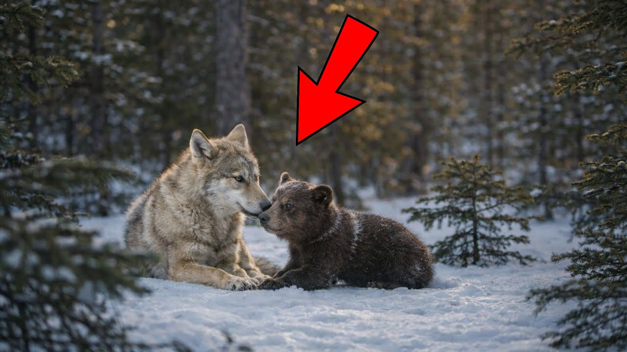 Cucciolo di lupo RIFIUTA di lasciare un orsetto morente – ciò che accade dopo ti SPEZZERÀ il cuore