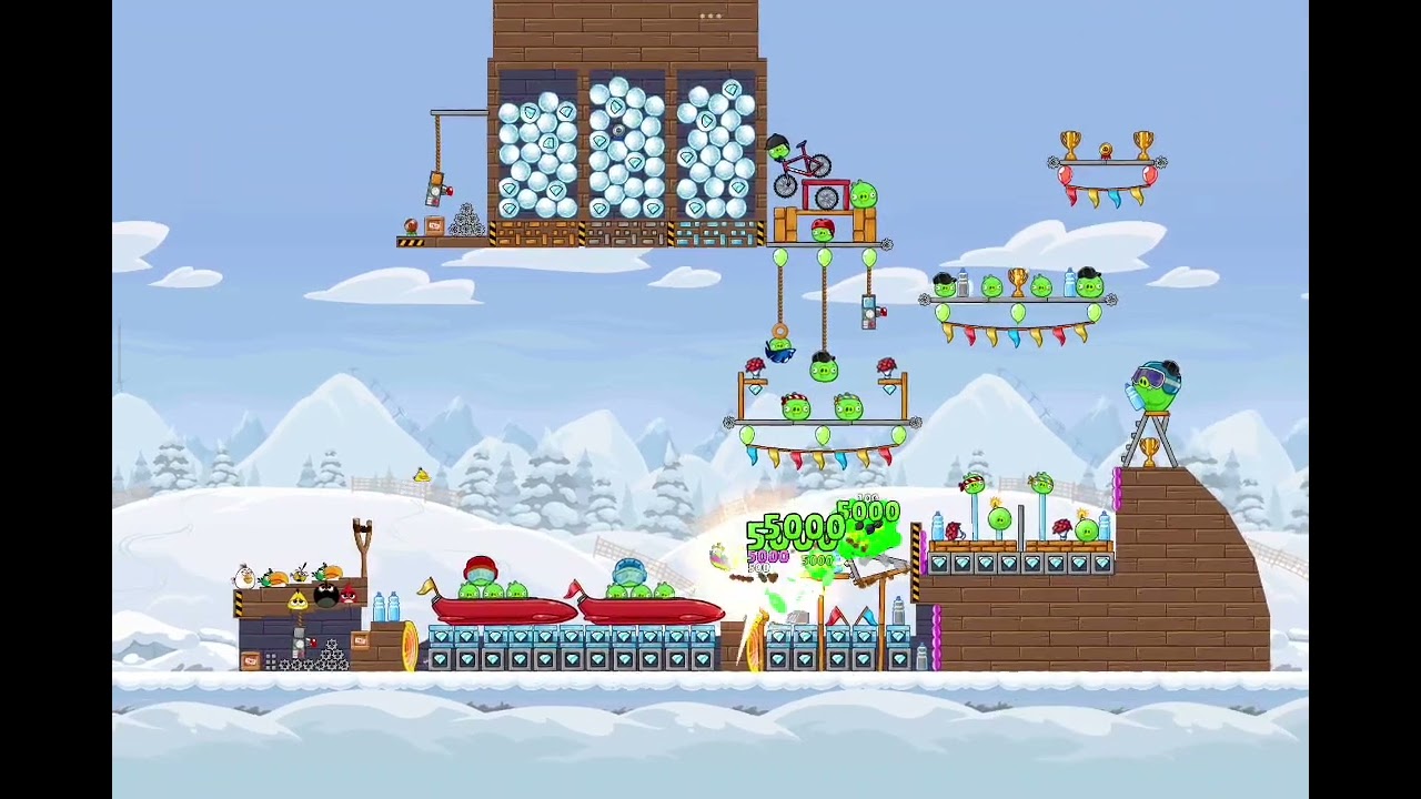Angry birds Friends Winter snorts 2. 2. 2026 playing levels 1 to 3