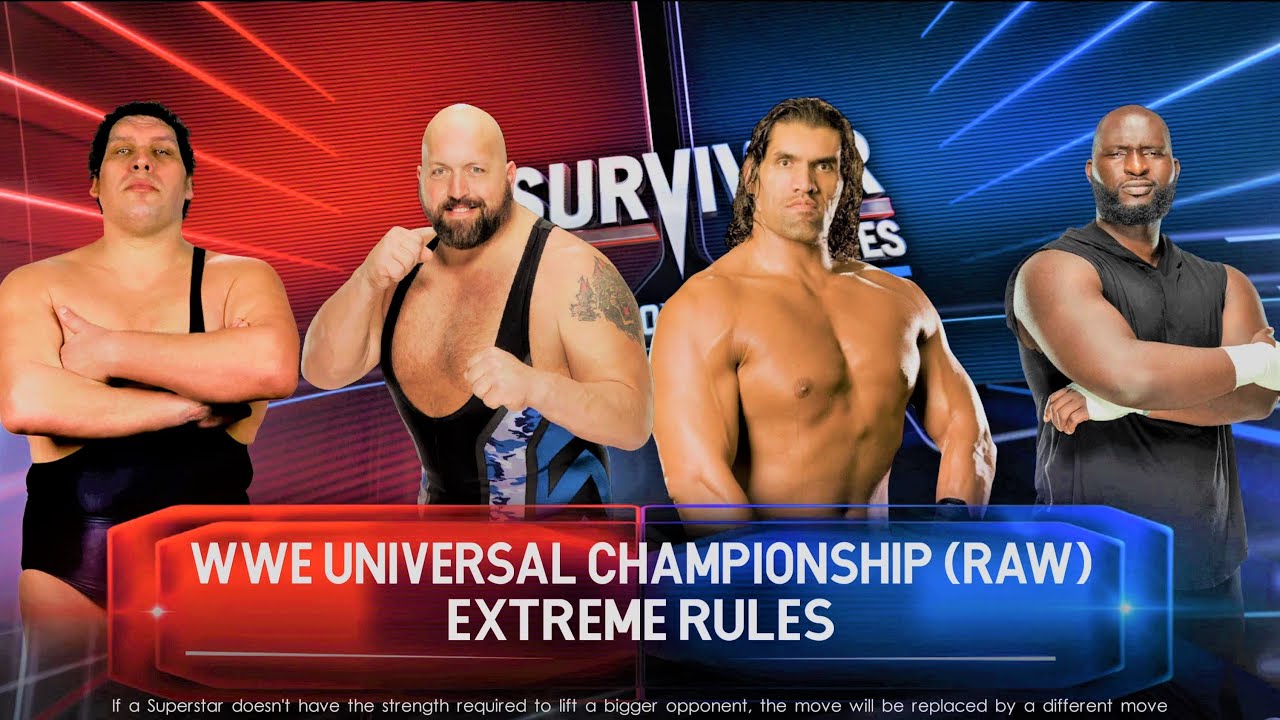 Andre The Giant + Big Show + The Great Khali + Omos | EXTREME RULES Elimination | WWE 2K22