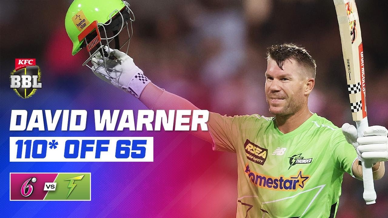 David Warner Blitzes Second Hundred of #BBL15 In Star-Studded Sydney Smash