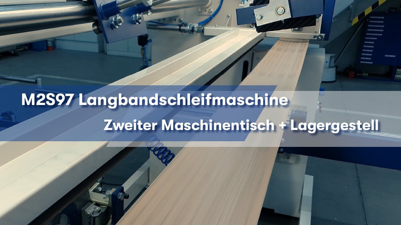 M2S97 Langbandschleifmaschine mit zweitem Maschinentisch - KBM Maschinenbau GmbH Allendorf (Eder)