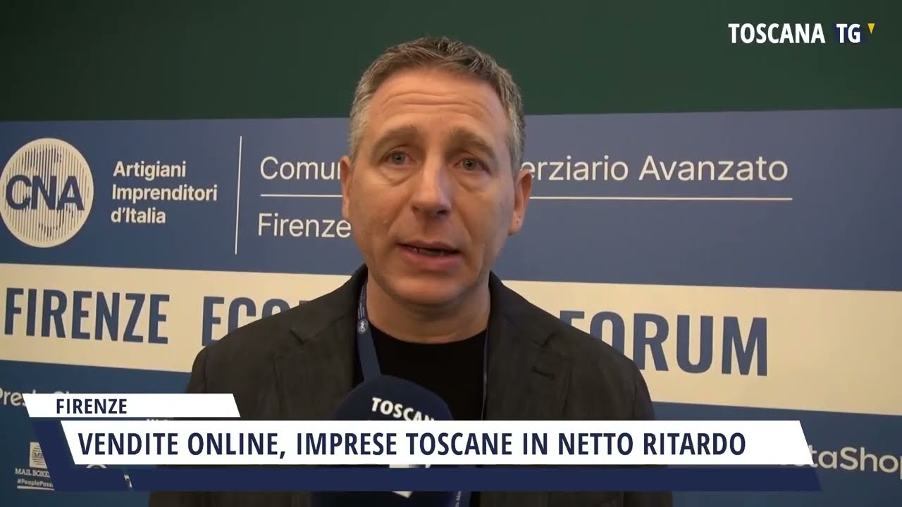 FIRENZE   VENDITE ONLINE, IMPRESE TOSCANE IN NETTO RITARDO 1, Toscana TV, Tg
