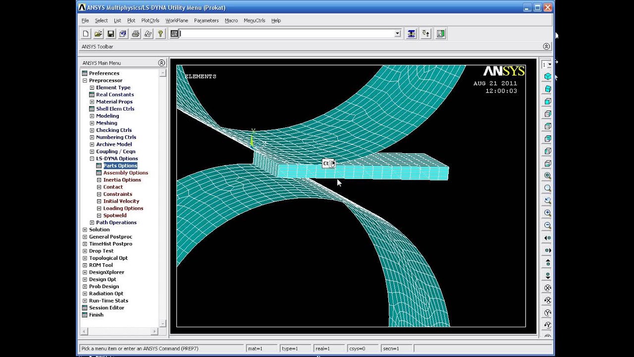Моделирование процесса прокатки в программе Ansys/Ls-dyna