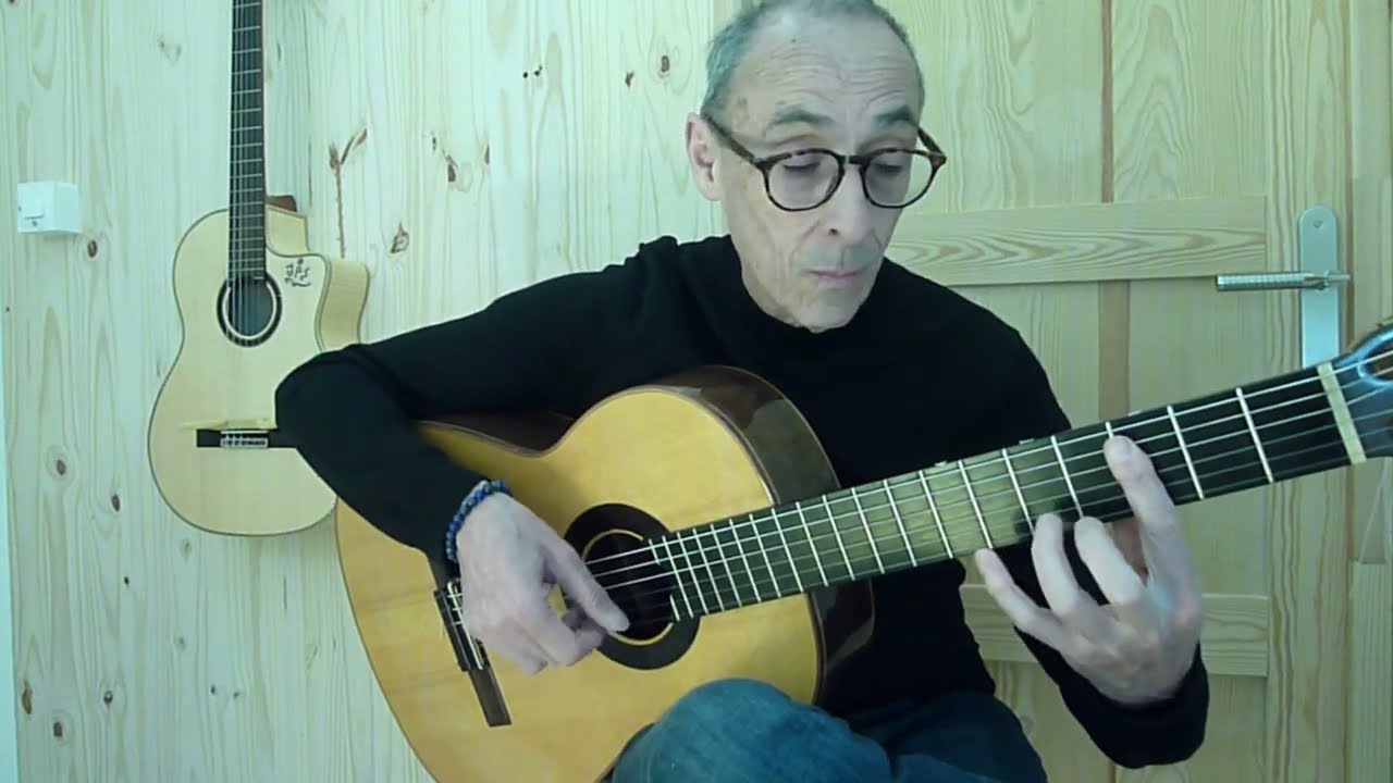 Pièce technique pour guitare, composée et jouée sur une guitare V. Carrillo par Jean-Pierre Soriano.