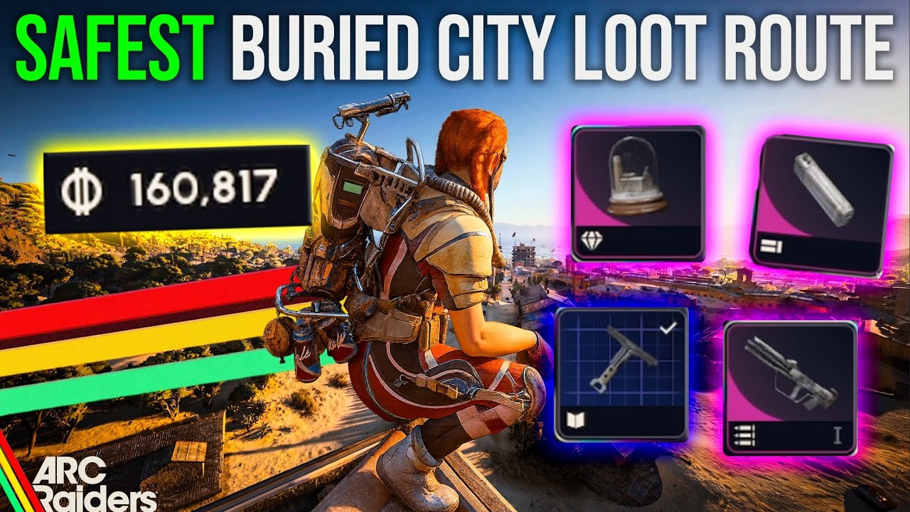 BEST PvE (No PvP) Buried City Loot Route in ARC Raiders! Rare Blueprint Farm & 150k+ Coins!