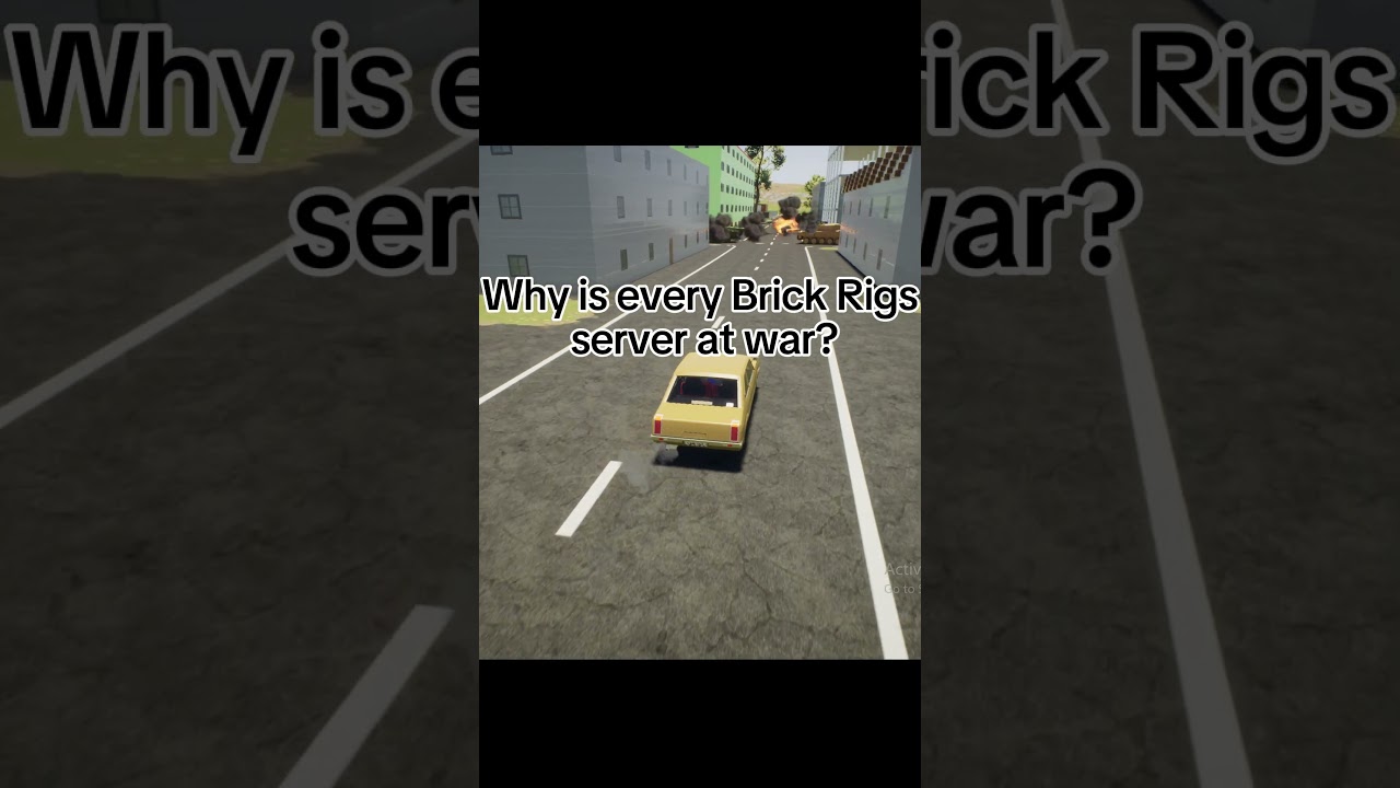 Why is every Brick Rigs server at war? #brickrigs #automobile #destruction