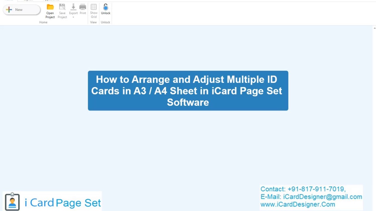 How to Print Single ID Cards in One Sheet Using iCard Page Set.
