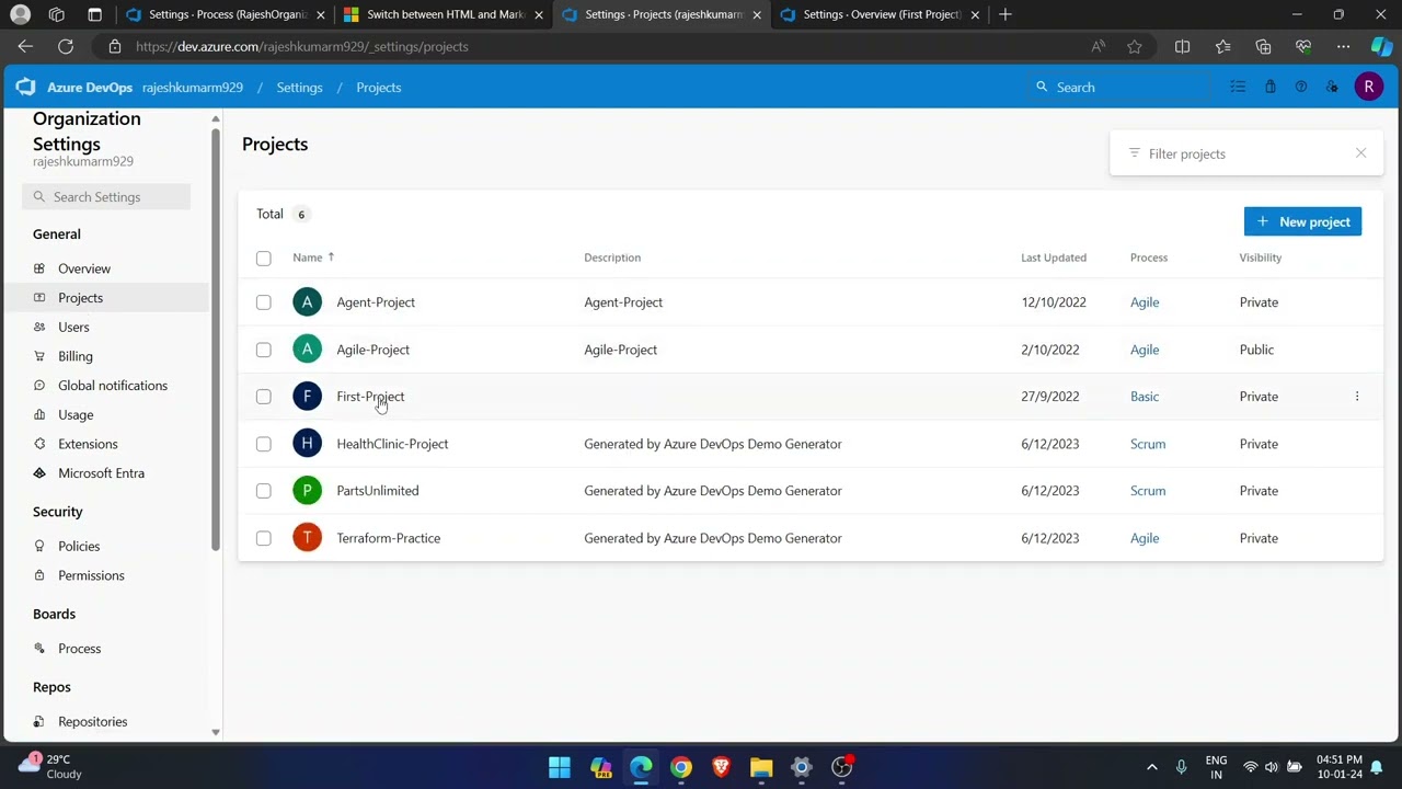 Azure DevOps — создание настраиваемого типа рабочего элемента на досках