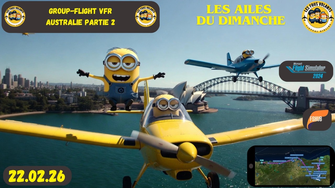 MSFS24 Group Flight VFR Australie Partie 2 22/02/2026