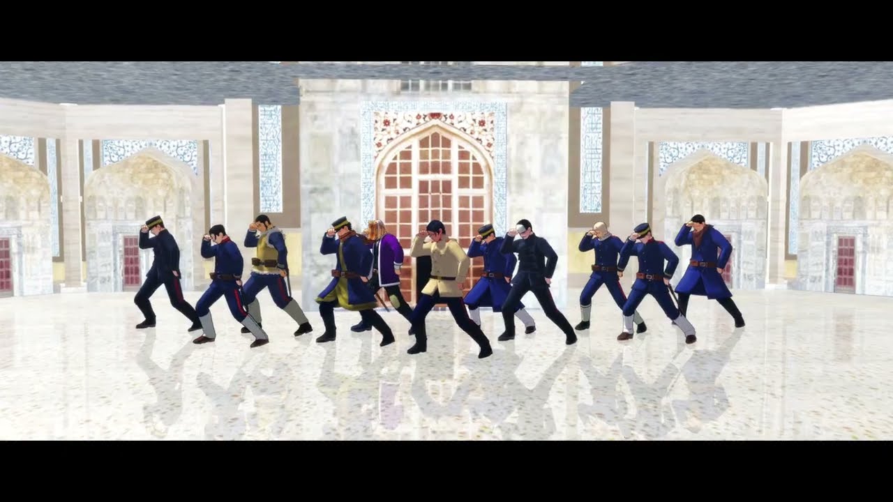 【金カムMMD】コットンキャンディえいえいおー【師団・杉元・白石】