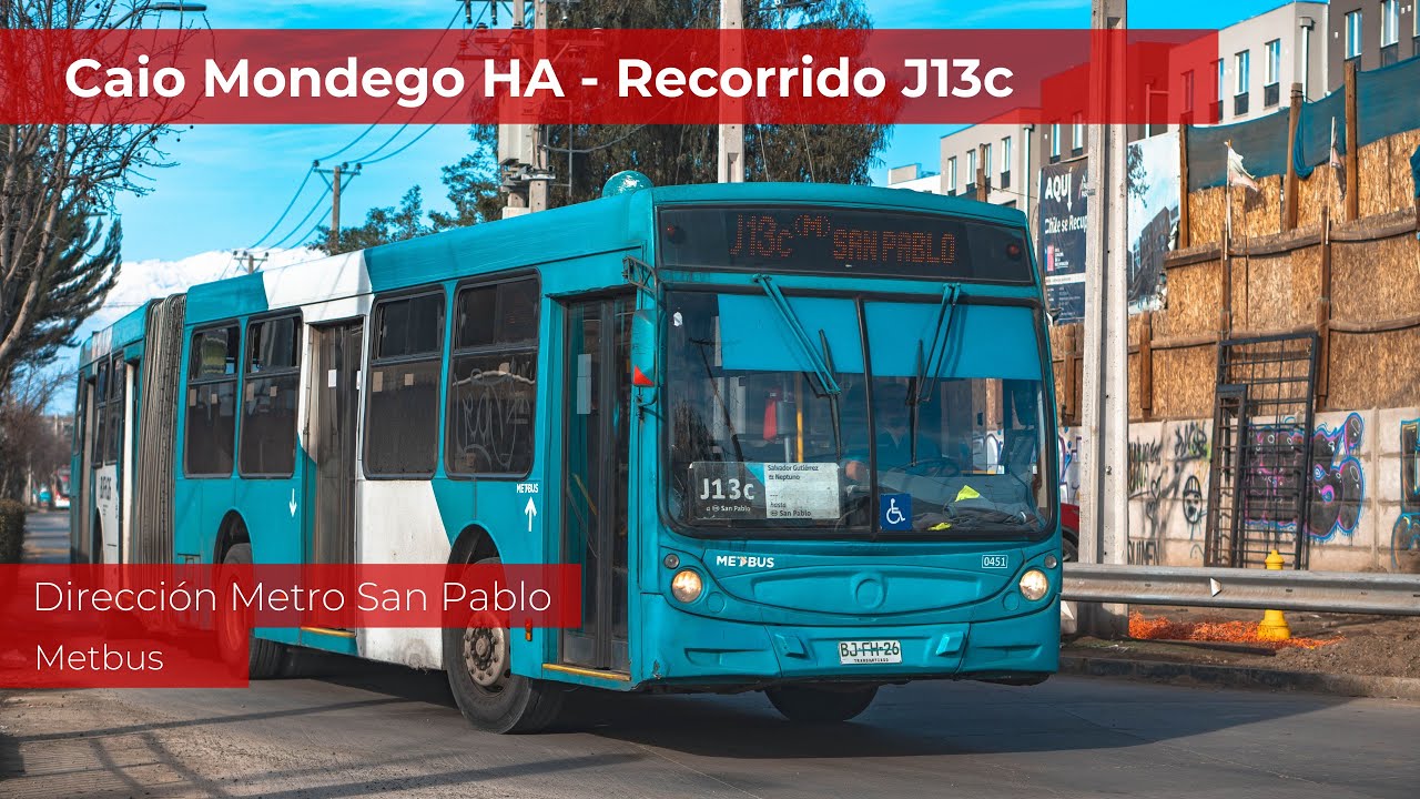 A bordo de un bus articulado Caio Mondego HA realizando el Recorrido J13c hacia Metro San Pablo